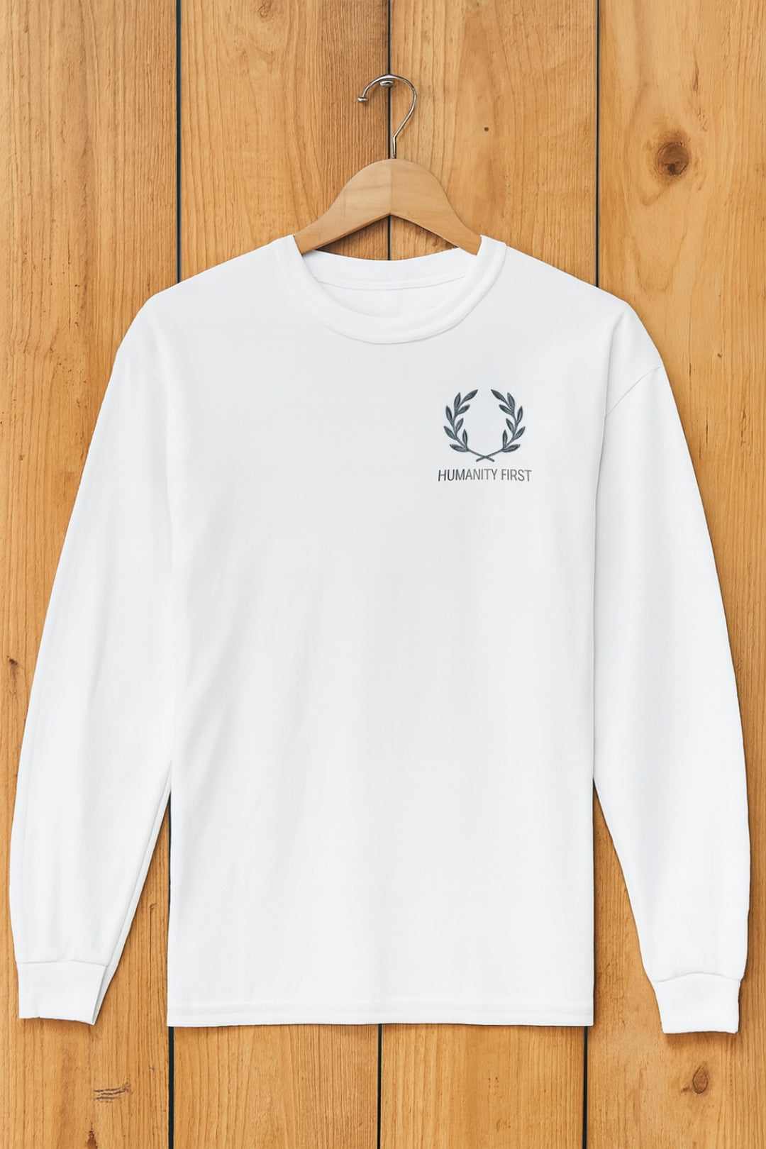 Maglietta a maniche lunghe minimal Humanity First - Unisex in cotone