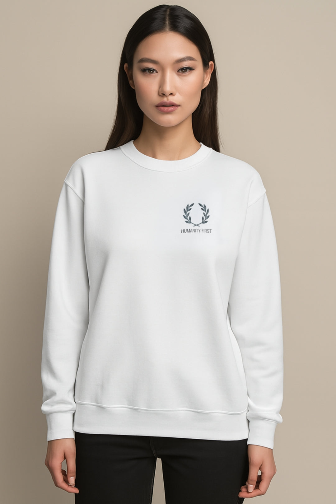 Maglietta a maniche lunghe minimal Humanity First - Unisex in cotone