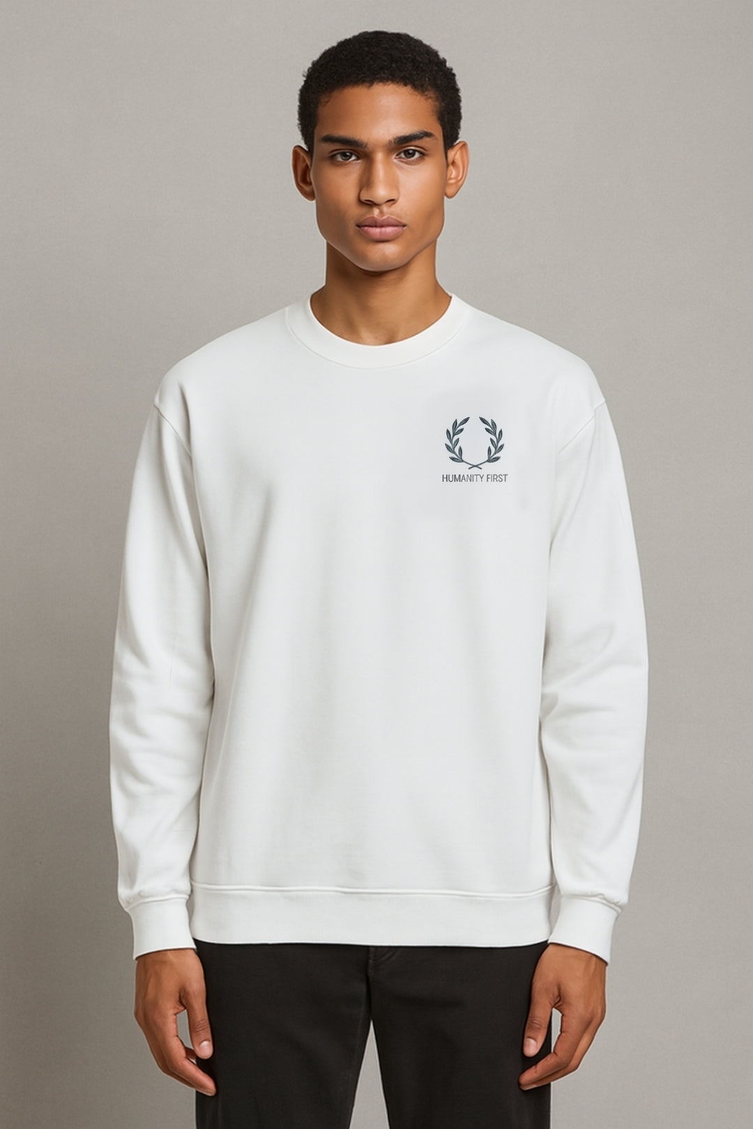 Maglietta a maniche lunghe minimal Humanity First - Unisex in cotone